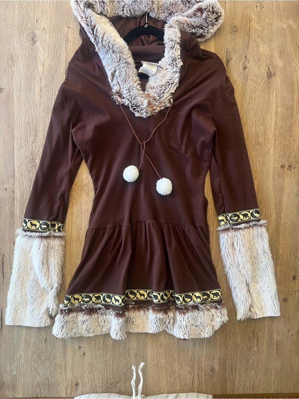 California Costumes Eskimo Kisses Faux Fur Hooded Dress Medium